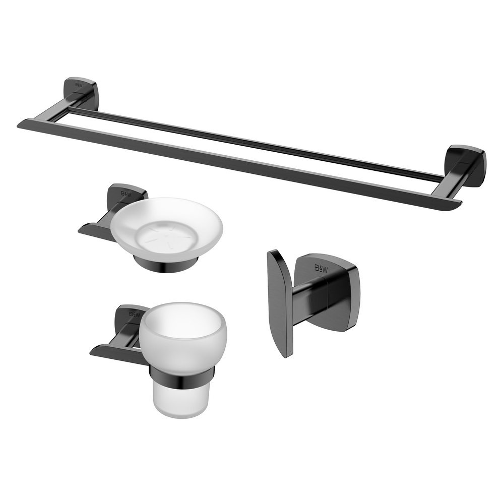 Комплект аксессуаров для ванной комнаты Black & White GA-7810GM