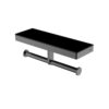 Полка и двойной держатель для туалетной бумаги Black & White GA-9622GM